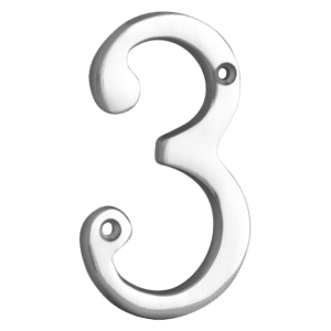 ASEC Metal Numerals - 76mm CP `3` Visi