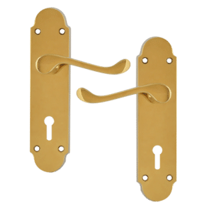 ASEC Oakley Plate Mounted Lever Furniture - PB Lever Lock Visi