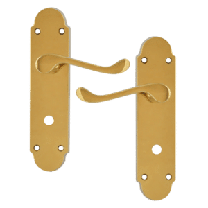 ASEC Oakley Plate Mounted Lever Furniture - PB Bathroom Visi