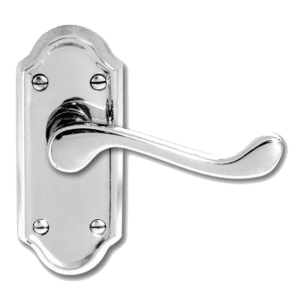 ASEC Ashstead Plate Mounted Lever Furniture - CP Short Plate Lever Latch Visi
