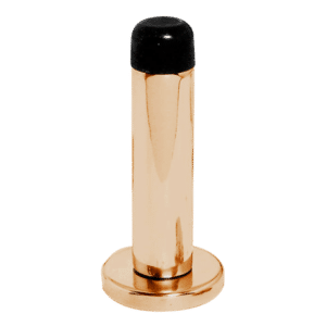 ASEC Wall Door Stop With Rose - 64mm Brass