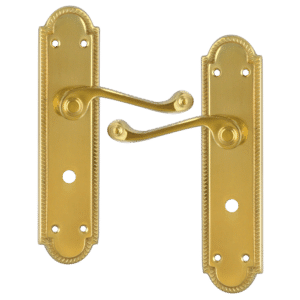 ASEC Georgian Shaped Plate Mounted Lever Furniture - PB Bathroom