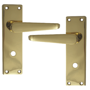 ASEC Victorian Plate Mounted Bathroom Lever Furniture - PB Boxed