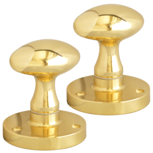 ASEC Victorian 57mm Rose Mortice Knob - PB Oval