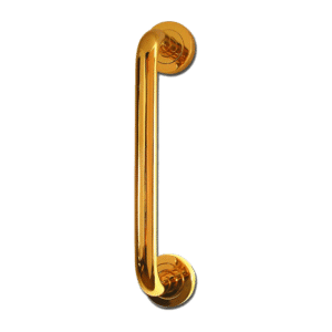 ASEC Bolt Fix Round Rose Polished Brass Pull Handle - 225mm PB