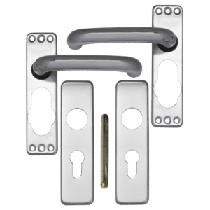 ASEC Plate Mounted Aluminium Lever Furniture - SAA Euro