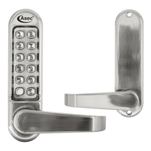 ASEC AS4300 Series Lever Operated Digital Lock No Latch - AS4304 Stainless Steel