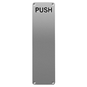 ASEC 75mm Wide Stainless Steel `Push` Finger Plate - 300mm x 75mm `Push`