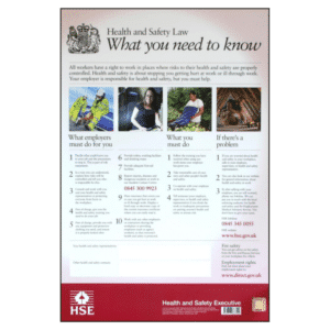 ASEC HSE01 Health & Safety Poster 800mm x 600mm PVC Sign - Single Poster