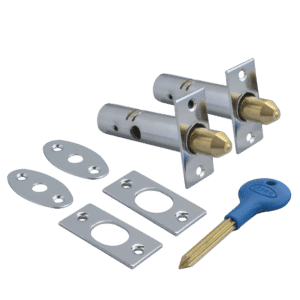 ASEC Door Security Rack Bolt & Key - 60mm PC Visi