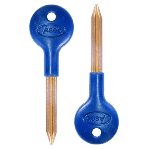 ASEC Door Security Rack Bolt Key - 35mm - Qty 2