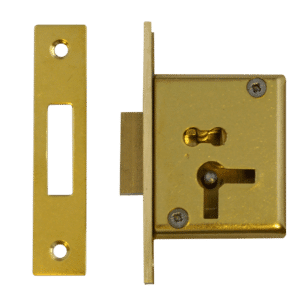 ASEC 15 4 Lever Cut Cupboard Lock - 50mm SB KD LH Visi