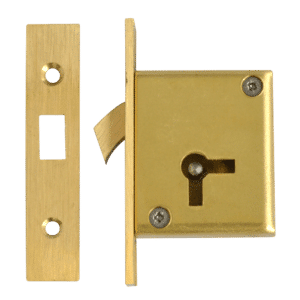 ASEC 85 4 Lever Mortice Cupboard Hooklock - 64mm SB KD LH Visi
