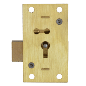 ASEC 51 2 & 4 Lever Straight Cupboard Lock - 4 Lever 64mm SB KD Visi
