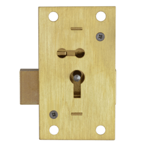 ASEC 51 2 & 4 Lever Straight Cupboard Lock - 4 Lever 75mm SB KD Visi