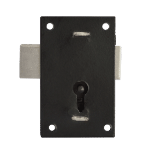 ASEC 150 1 Lever Straight Cupboard Lock - 57mm BLK KA Visi