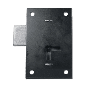 ASEC 155 1 Lever Straight Cupboard Lock - 89mm BLK KA Visi