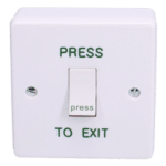 ASEC White Momentary 1 Gang Exit Switch - Switch