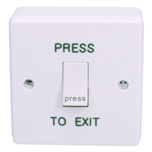 ASEC White Momentary 1 Gang Exit Switch - Switch