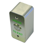 ASEC Press To Exit Narrow Style Surface Button Stainless Steel - `Press To Exit`