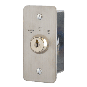 ASEC Three Position Key Switch Engraved - `Auto`, `Off` & `On`