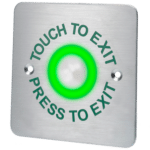 ASEC Touch Sensitive Illuminated Red/Green Halo Exit Button - `Touch To Exit' 'Press To Exit'