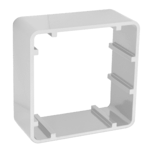 ASEC 38mm 1 Gang Surface Housing - White