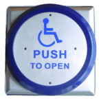ASEC All Active Large Surface Push Plate DDA Exit Button - `Push To Open`