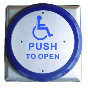 ASEC All Active Large Surface Push Plate DDA Exit Button - `Push To Open`