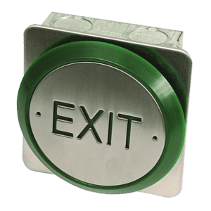 ASEC All Active Small Push Plate Exit Button - `Exit`