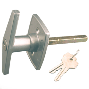 STARFLEET STAR0010 'T' Locking Garage Door Handle - Silver