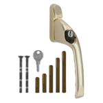 CHAMELEON Adaptable Multi Spindle Offset Window Espag Handle - Polished Brass - RH