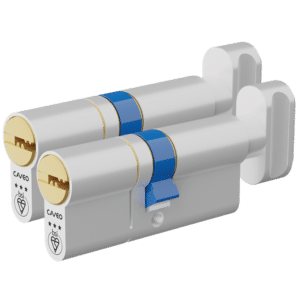 CAVEO TS007 3* Key & Turn Euro Dimple Cylinder Keyed Alike - 70mm 35(Ext)/35 (30/10/30T) 3 Keys