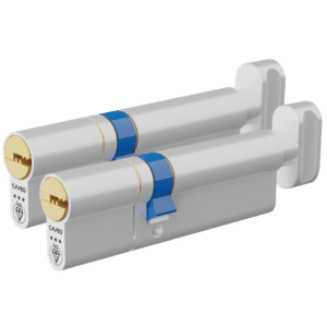 CAVEO TS007 3* Key & Turn Euro Dimple Cylinder Keyed Alike Pair - 100mm 40(Ext)/60 (35/10/55T) 3 Keys