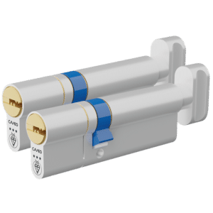 CAVEO TS007 3* Key & Turn Euro Dimple Cylinder Keyed Alike Pair - 90mm 35(Ext)/55 (30/10/50T) 3 Keys