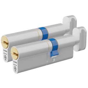 CAVEO TS007 3* Key & Turn Euro Dimple Cylinder Keyed Alike Pair - 90mm 55(Ext)/35 (50/10/30T) 3 Keys