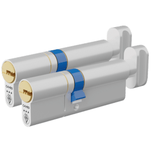 CAVEO TS007 3* Key & Turn Euro Dimple Cylinder Keyed Alike Pair - 90mm 40(Ext)/50 (35/10/45T) 3 Keys