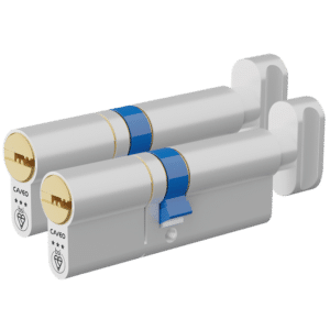 CAVEO TS007 3* Key & Turn Euro Dimple Cylinder Keyed Alike Pair - 85mm 40(Ext)/45 (35/10/40T) 3 Keys