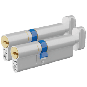 CAVEO TS007 3* Key & Turn Euro Dimple Cylinder Keyed Alike Pair - 95mm 40(Ext)/55 (35/10/50T) 3 Keys