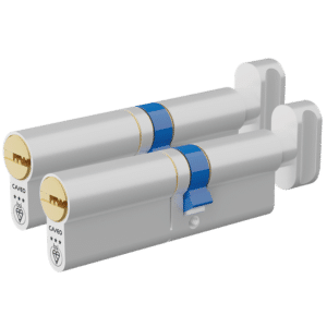 CAVEO TS007 3* Key & Turn Euro Dimple Cylinder Keyed Alike Pair - 95mm 55(Ext)/40 (50/10/35T) 3 Keys
