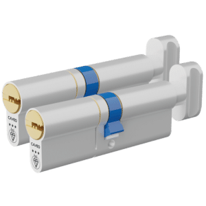 CAVEO TS007 3* Key & Turn Euro Dimple Cylinder Keyed Alike Pair - 90mm 45(Ext)/45 (40/10/40T) 3 Keys