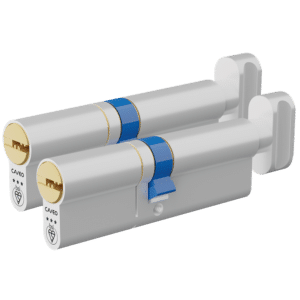 CAVEO TS007 3* Key & Turn Euro Dimple Cylinder Keyed Alike Pair - 95mm 45(Ext)/50 (40/10/45T) 3 Keys