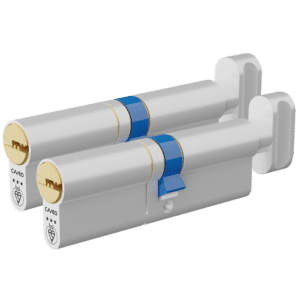 CAVEO TS007 3* Key & Turn Euro Dimple Cylinder Keyed Alike Pair - 95mm 50(Ext)/45 (45/10/40T) 3 Keys
