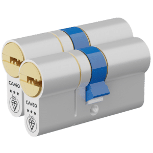 CAVEO TS007 3* Double Euro Dimple Cylinder Keyed Alike Pair - 70mm 40(Ext)/30 (35/10/25) 3 Keys