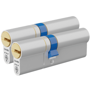 CAVEO TS007 3* Double Euro Dimple Cylinder Keyed Alike Pair - 95mm 50(Ext)/45 (45/10/40) 3 Keys