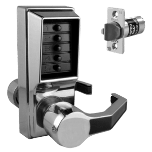 DORMAKABA Simplex L1000 Series L1041B Digital Lock Lever Operated With Key Override & Passage Set - SC RH No Cylinder LR1041B-26D