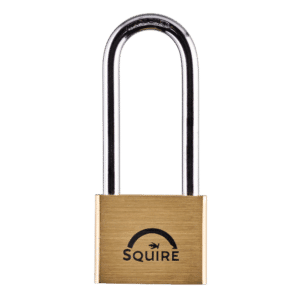SQUIRE Lion Range Brass Long Shackle Padlocks - 50mm KD Visi