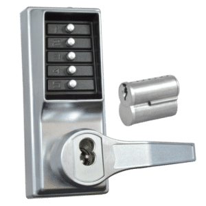 DORMAKABA LP1000 Series Front Only Digital Lock To Suit Panic Latch With Key Override - SC RH With Cylinder