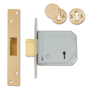 UNION C-Series 3G114E BS 5 Lever Deadlock - 80mm PB KA Boxed