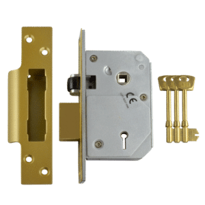 UNION C-Series 3K74E BS 5 Lever Sashlock - 67mm PB KD Boxed